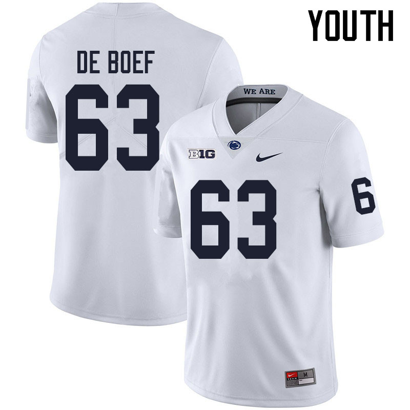 NCAA Nike Youth Penn State Nittany Lions Collin De Boef #63 College Football Authentic White Stitched Jersey UIZ0398RR